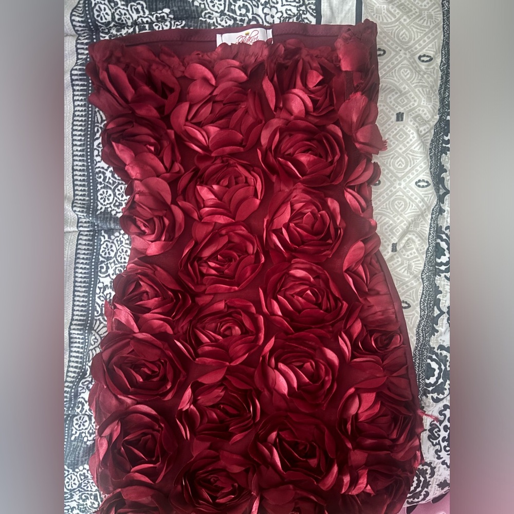 Rose dress. Custom designed. Worn once